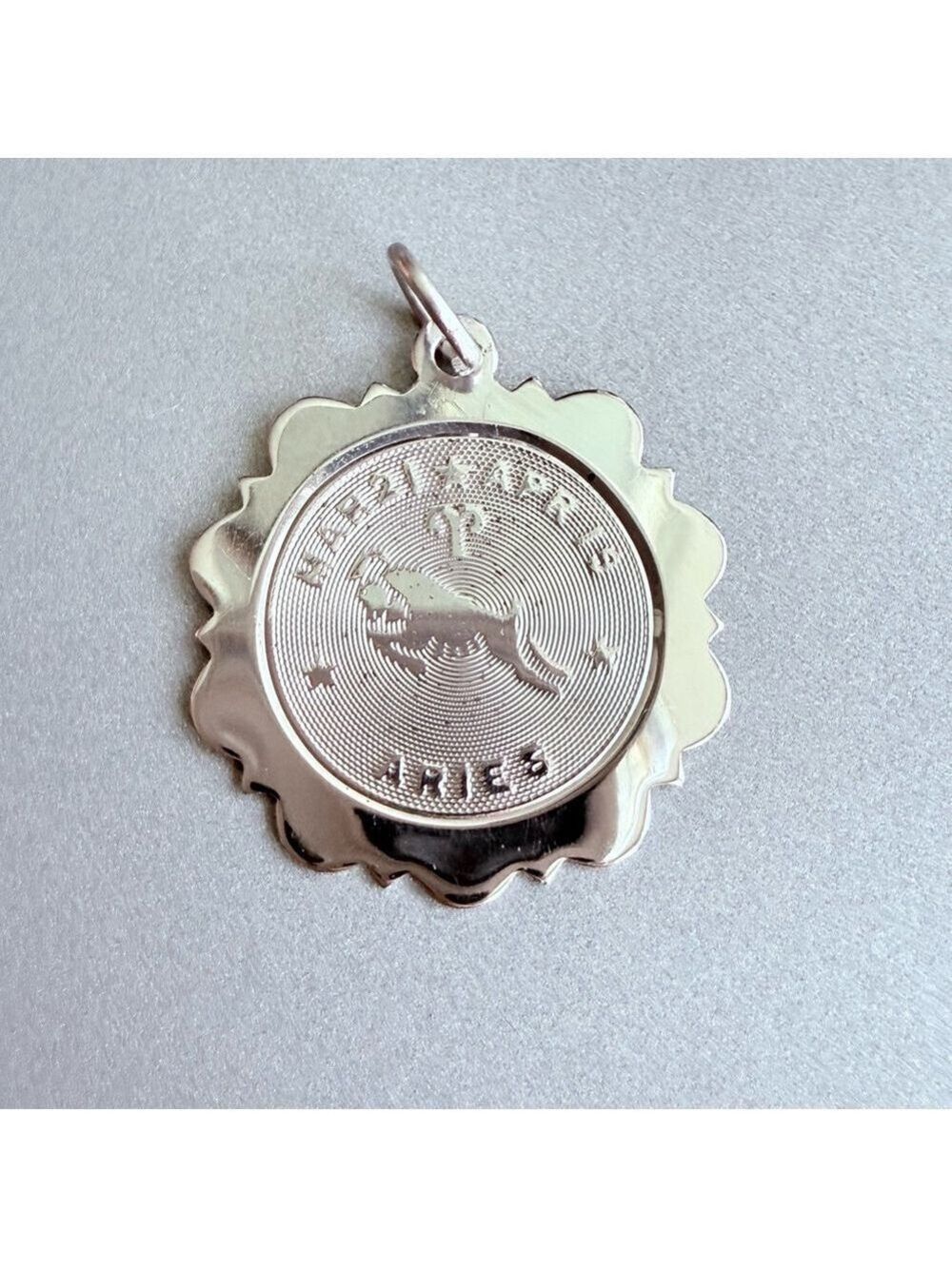 Sterling Silver 925 Aries Ram Zodiac Horoscope Charm Pendant
